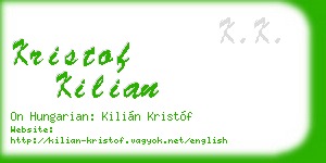 kristof kilian business card
